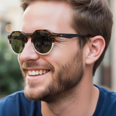 Men's sunglasses with carbon fiber temples